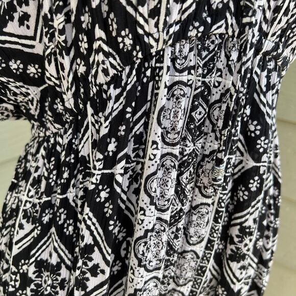 K Jordan Boho peasant style, Black & white, women's size XL - Picture 6 of 11